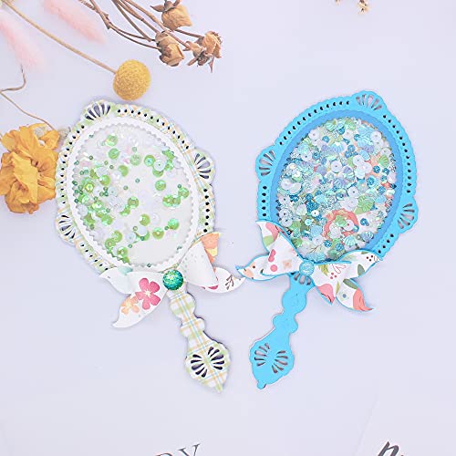K.S. CRAFT KSCRAFT Big Handheld Mirror Shaker Metal Cutting Dies Stencils for DIY Scrapbooking/Photo Album Decorative Embossing DIY Paper Cards - Image 2