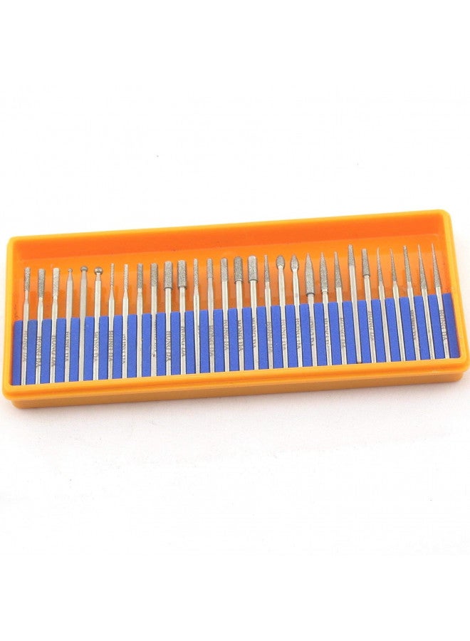 JINGLING Diamond Grinding Head Set Carving Bur Rotary Bit for Electric Nail Drill Shank 3/32" - Image 2