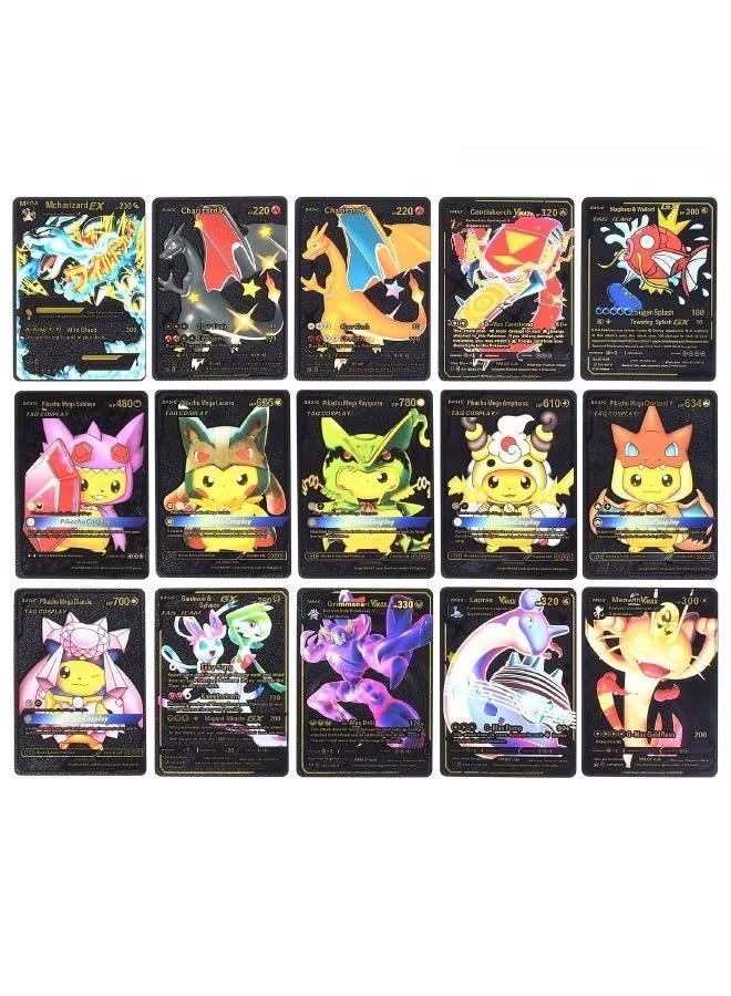 Pokemon 55-Piece Black Gold Cards Packs Vmax DX GX Rare Cards, Pokemon Rare Black Gold Cards, Best Gift For Collectors and Kids - Image 5
