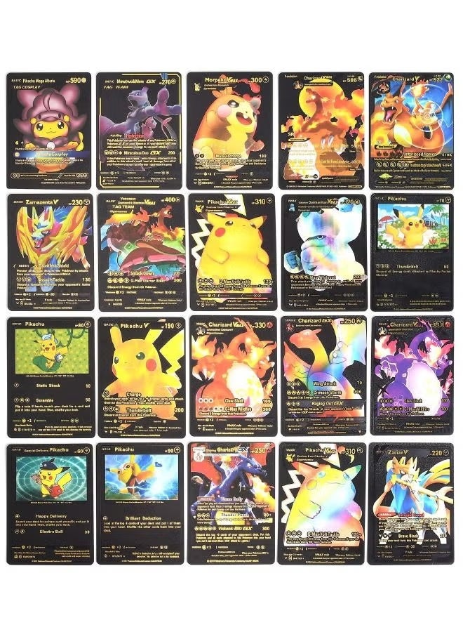 Pokemon 55-Piece Black Gold Cards Packs Vmax DX GX Rare Cards, Pokemon Rare Black Gold Cards, Best Gift For Collectors and Kids - Image 3