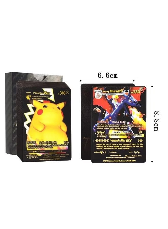 Pokemon 55-Piece Black Gold Cards Packs Vmax DX GX Rare Cards, Pokemon Rare Black Gold Cards, Best Gift For Collectors and Kids - Image 2