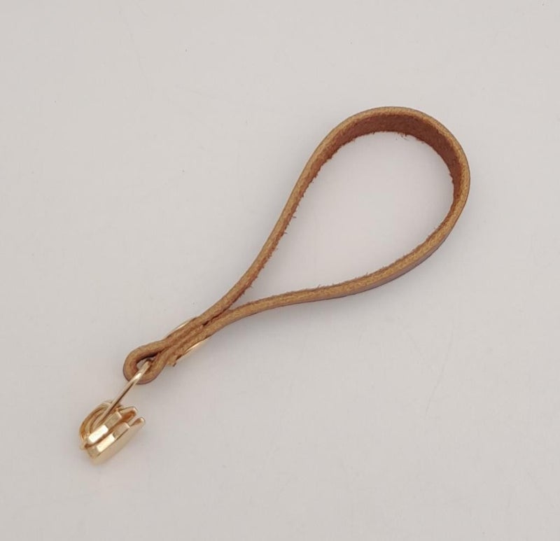 Angel Çanta Aksesuar Angel Bag Accessory Red Brown Color Genuine Leather Light Gold Loop Zipper Head - Image 2