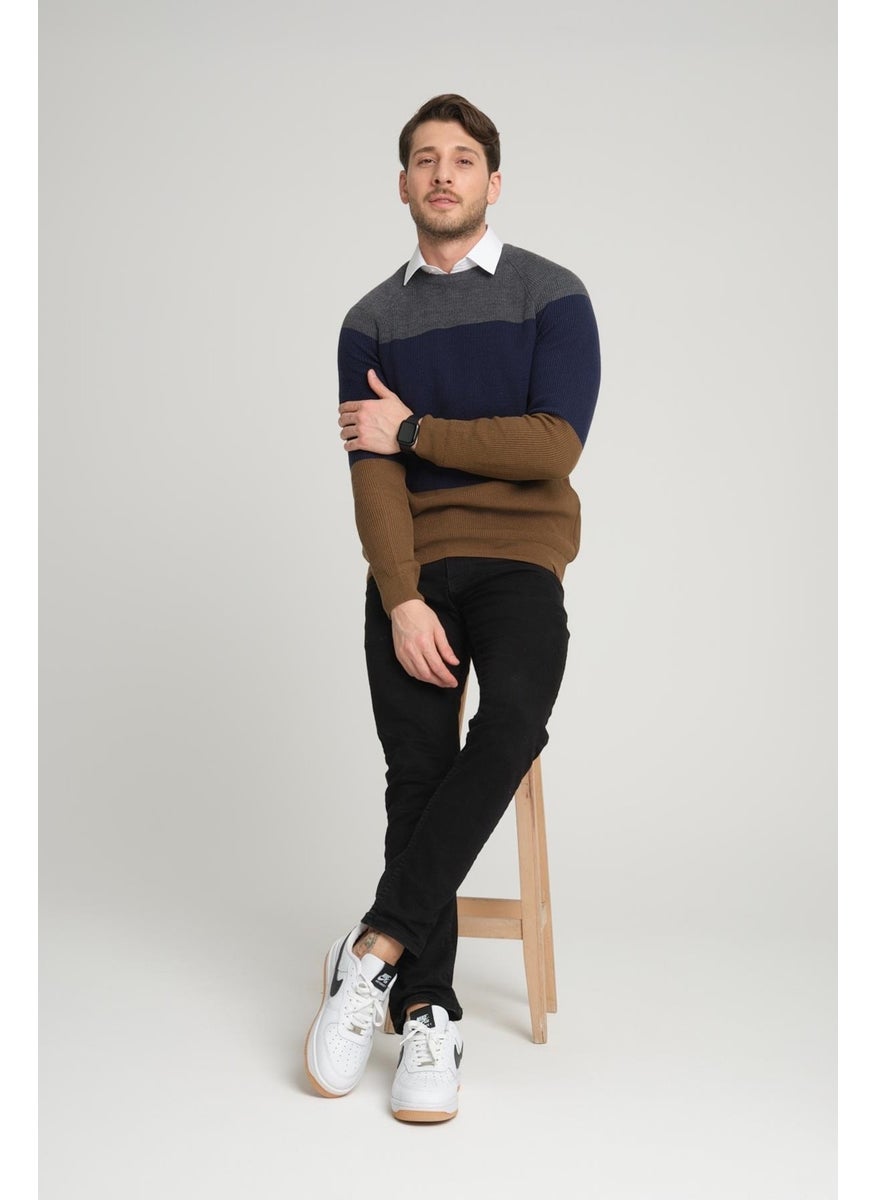 Color Block Raglan Sleeve Crew Neck SWEATER(E23-6708) - pzsku/Z77DAB456D550806DE003Z/45/_/1725352810/b0e89db6-9fff-4df1-9375-66bedeb23e42