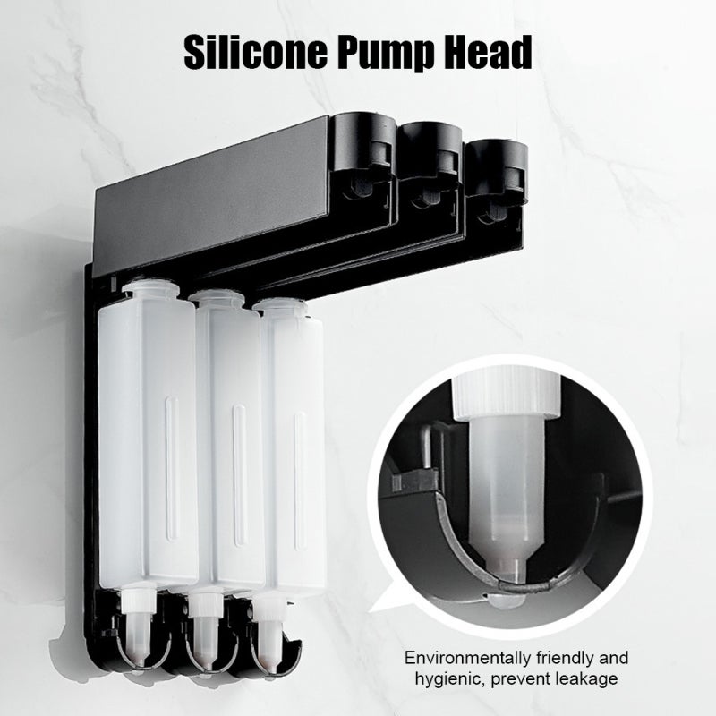 Wall Mounted Soap Dispenser 420ml White 2 Pack Leak-proof - No-Drill Installation Large Capacity for Kitchen Bathroom - Image 3