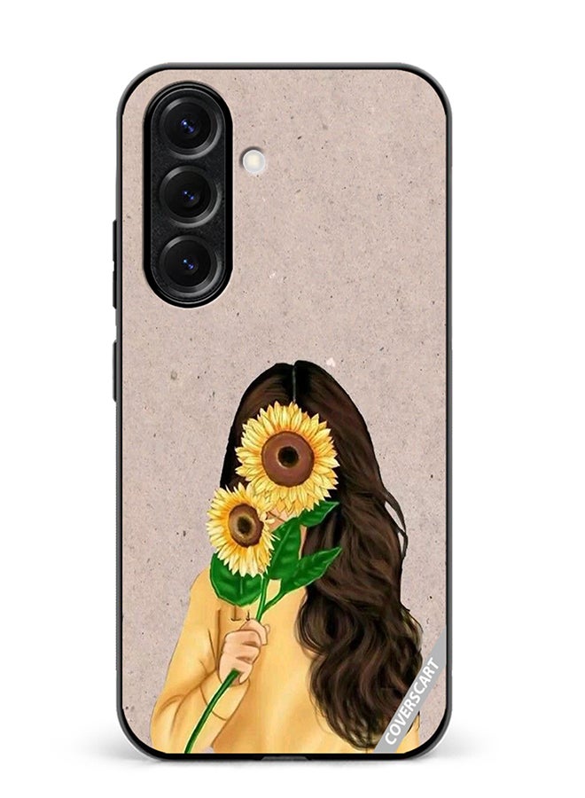 VR CREATIVE Protective Case Cover For Samsung Galaxy S25 Plus Sunflower2 Design Multicolour