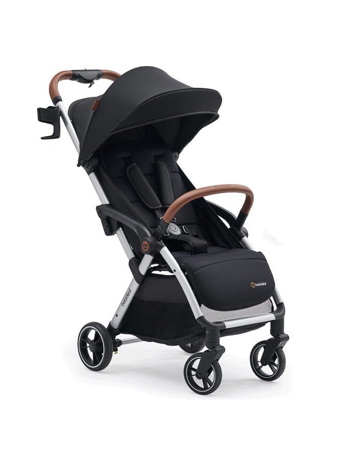 Babideal Compact Stroller Lightweight Stroller with Large Canopy, Self-Folding, Full-Reclining Seat, Cup Holder Included - Suitable for Newborn to 36M, up to 50lbs. - Image 1