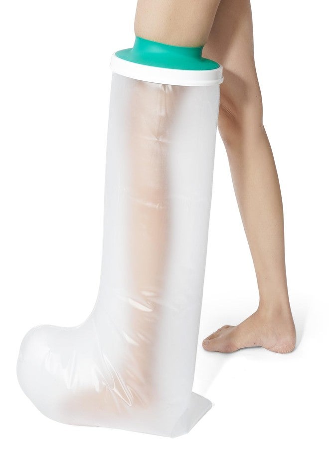 Divvsck Waterproof Leg Cast Cover for Shower Bath,Adult Half Leg Cast Shower Protector, Watertight Seal Cast Cover Leg for Knee Foot Ankle, No Mark on Skin Reusable - Image 1