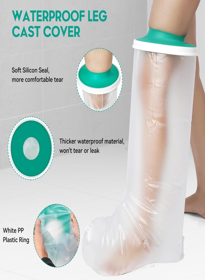 Divvsck Waterproof Leg Cast Cover for Shower Bath,Adult Half Leg Cast Shower Protector, Watertight Seal Cast Cover Leg for Knee Foot Ankle, No Mark on Skin Reusable - Image 3