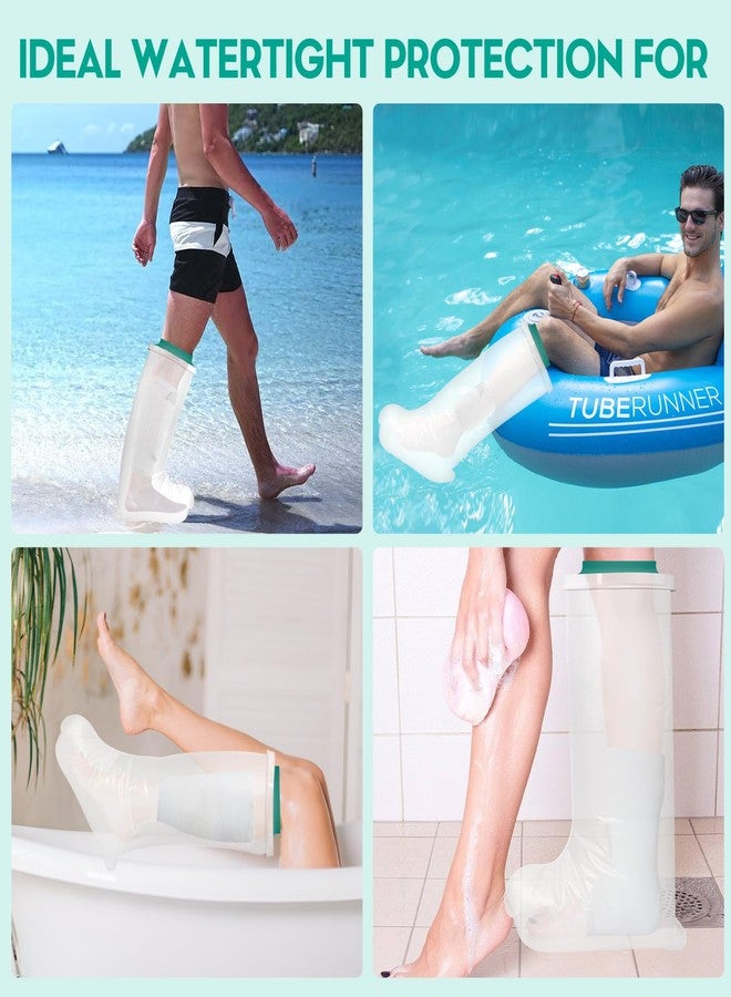 Divvsck Waterproof Leg Cast Cover for Shower Bath,Adult Half Leg Cast Shower Protector, Watertight Seal Cast Cover Leg for Knee Foot Ankle, No Mark on Skin Reusable - Image 4
