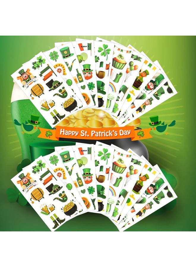 Moncinday St. Patrick's Day Temporary Tattoos, Clover Fake Tattoos Face Body Tattoos Stickers for St. Patrick's Day Party favors Supplies Apparel Accessories - Image 4