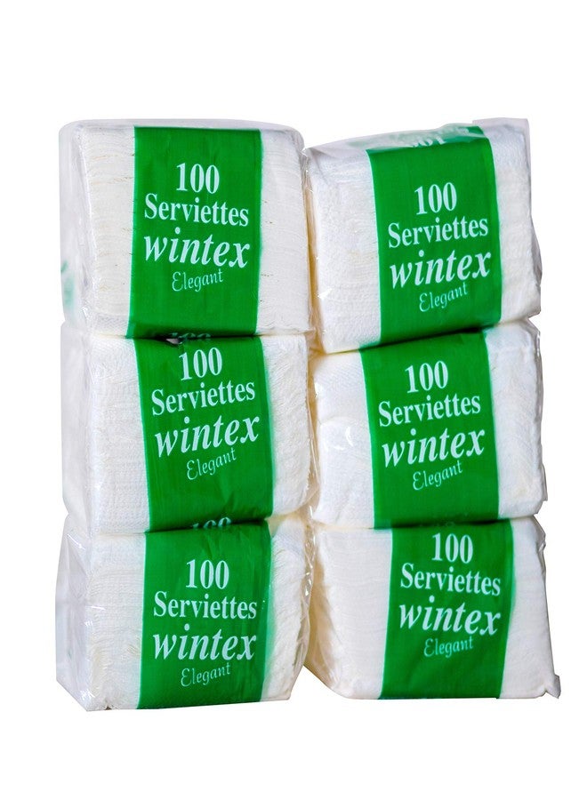 Wintex Elegant Super Soft, Everyday Disposable Paper Napkin (White) (Set of 6) - Image 1