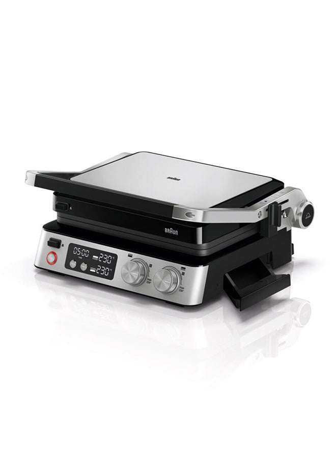 Braun MultiGrill 7 Contact Grill, 2000 Watts, 3-in-1 Cooking Positions - CG 7040 Black/Stainless Steel 2000 W CG 7040 Black/Stainless Steel - Image 3