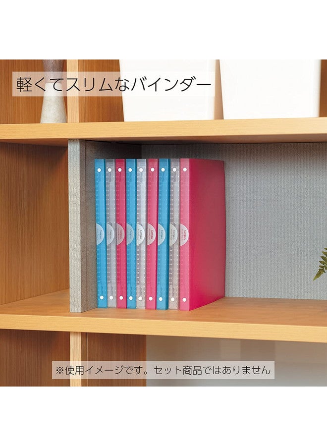 Kokuyo Kokuyo Campus Slide Binder, Adapt Slim, Double Pockets, A4, 30 Holes, Up to 65 Sheets, Light Blue, Japan Import (RU-AP171LB)  - Image 2