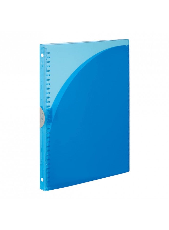 Kokuyo Kokuyo Campus Slide Binder, Adapt Slim, Double Pockets, A4, 30 Holes, Up to 65 Sheets, Light Blue, Japan Import (RU-AP171LB)  - Image 1