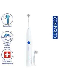 CURAPROX فرشاة أسنان كورابروكس هيدروسونيك سهلة - فرشاة أسنان كهربائية كورابروكس للبالغين مع 3 مستويات للتنظيف.  - Image 2