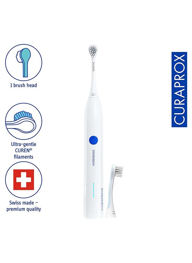 CURAPROX - فرشاة أسنان كورابروكس هيدروسونيك سهلة - فرشاة أسنان كهربائية كورابروكس للبالغين مع 3 مستويات للتنظيف. - Image 1