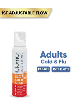 otomar Cold and Flu Adults Hypertonic Nasal Saline Spray 125ml  - Image 1