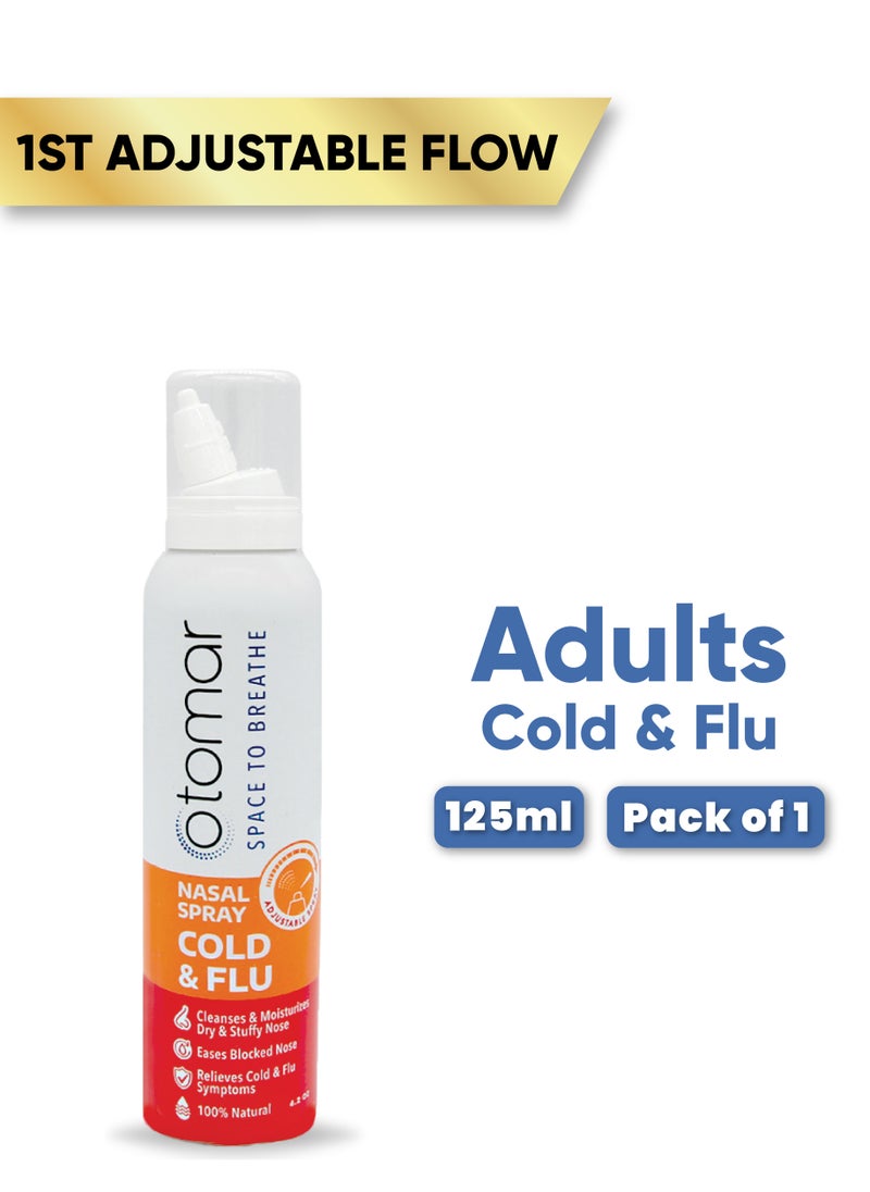 otomar Cold and Flu Adults Hypertonic Nasal Saline Spray 125ml  - Image 1