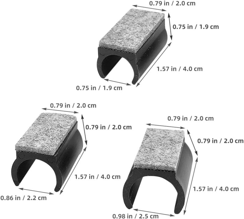 Garneck 6pcs U-Shaped Felt Chair Pads Furniture Floor Protectors Non-Slip Anti-wear Wool Felt Chair Leg Caps for Hardwood Floors - Image 2