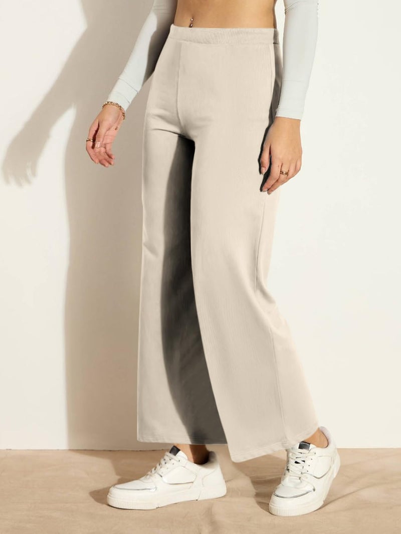 HELLCAT Beige Palazzo Trousers for Women - XS - Image 4
