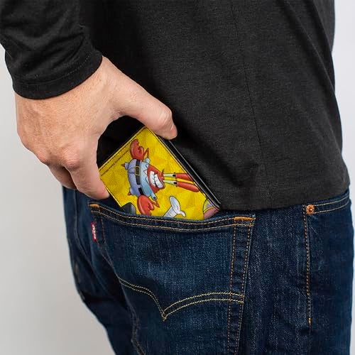 Buckle Down Nickelodeon Wallet, Bifold, SpongeBob SquarePants Characters Pose Toss Yellows, Vegan Leather - Image 5