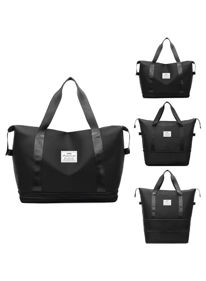 شنطة سفر دفل نيويند بجيب للمبلل - أسود - Image 1