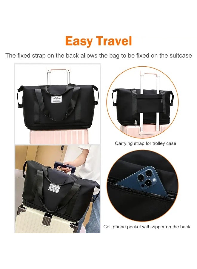 شنطة سفر دفل نيويند بجيب للمبلل - أسود - Image 2