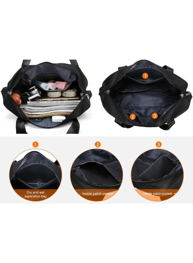 شنطة سفر دفل نيويند بجيب للمبلل - أسود - Image 3