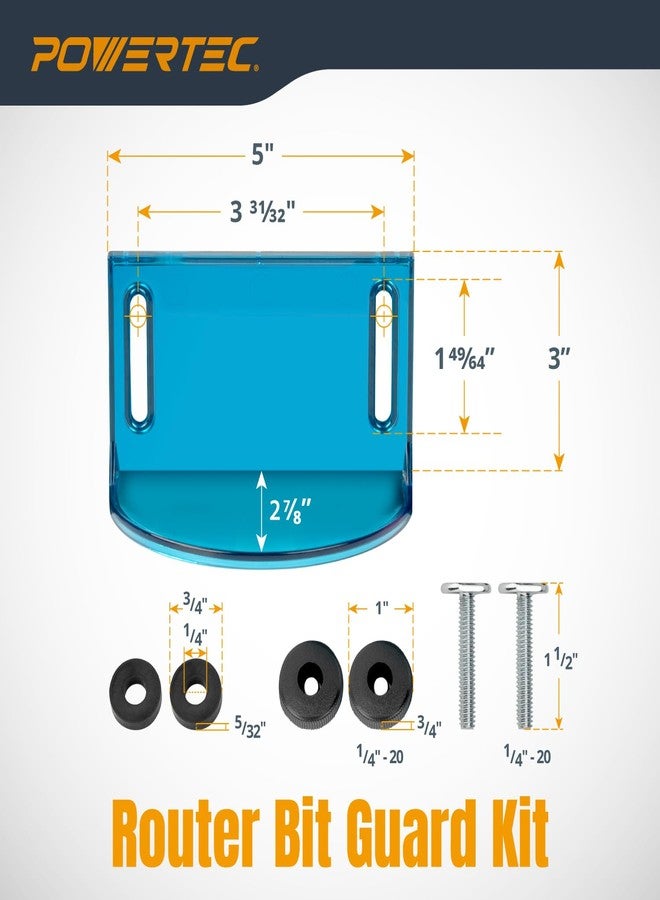 POWERTEC 71538 Full Size Router Bit Guard Kit w/Mounting Hardware - Image 4