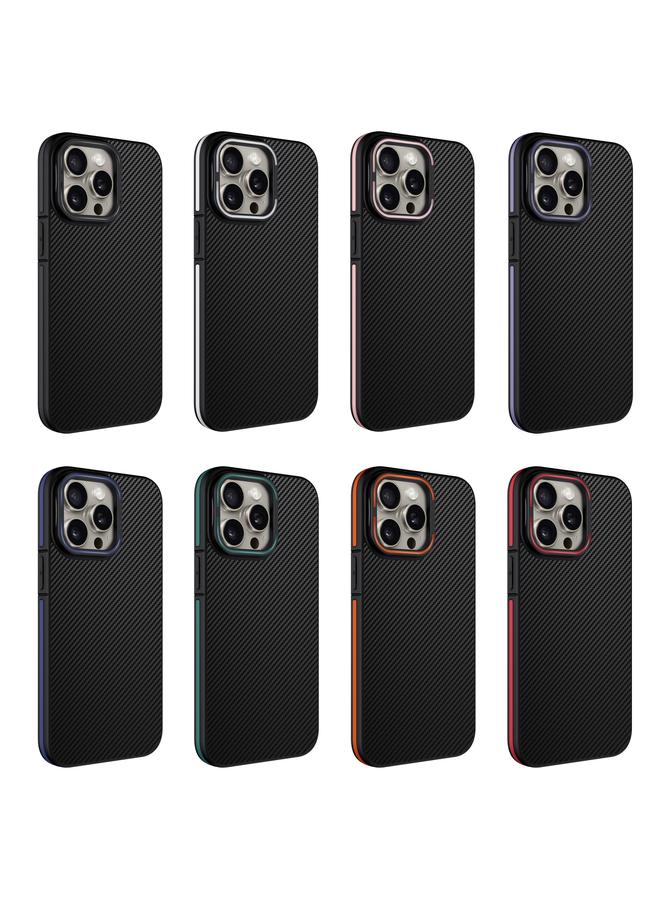 S-TOP Case For iPhone 14 Pro Max Carbon Fiber Texture Lens Holder TPU Phone Case - Image 2