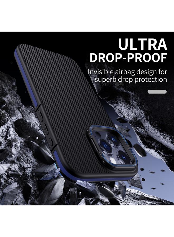 S-TOP Case For iPhone 14 Pro Max Carbon Fiber Texture Lens Holder TPU Phone Case - Image 3