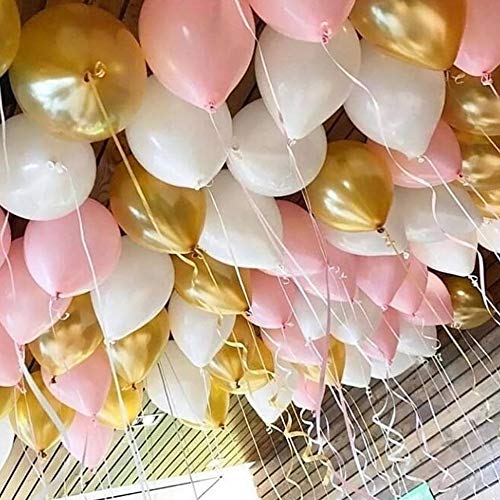 Balloonistics Metallic Shiny Peal Finish Balloons - Pack of 25 (Gold) - Image 4
