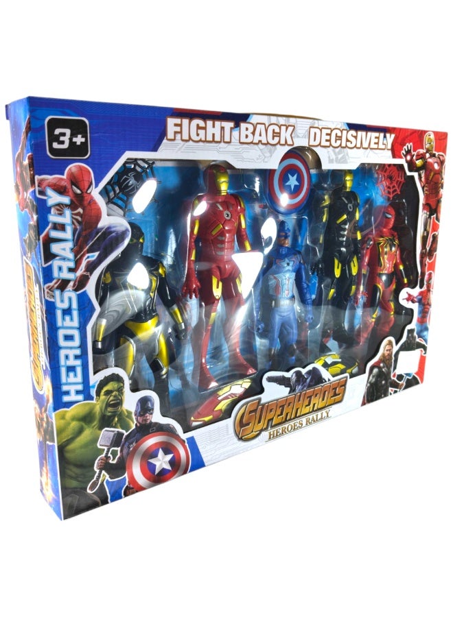 GTG TOYS Superhero Set, 5 Action Figures, Plastic, Assorted Colors, For Children 3 Years and Up - Image 2