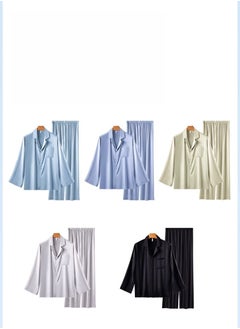 Ice Silk Sleepwear Men's Simulated Silk Long Sleeved High-End Home Suit Set - pzsku/Z77DB70609CE12A392478Z/45/_/1726134703/2c5c4fb1-402a-46f0-b54d-e8834debd384