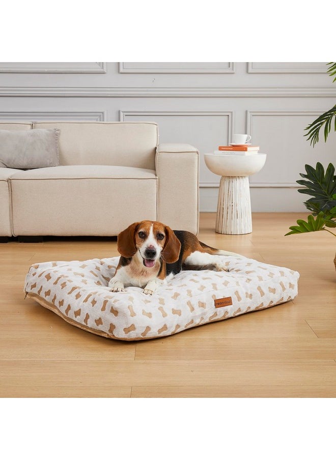 Modern Threads Modern Threads Ultra Plush Orthopedic Memory Foam Pillow Bed for Large Dogs with Supportive Filling and Stylish Textured Design, Beige  - Image 4