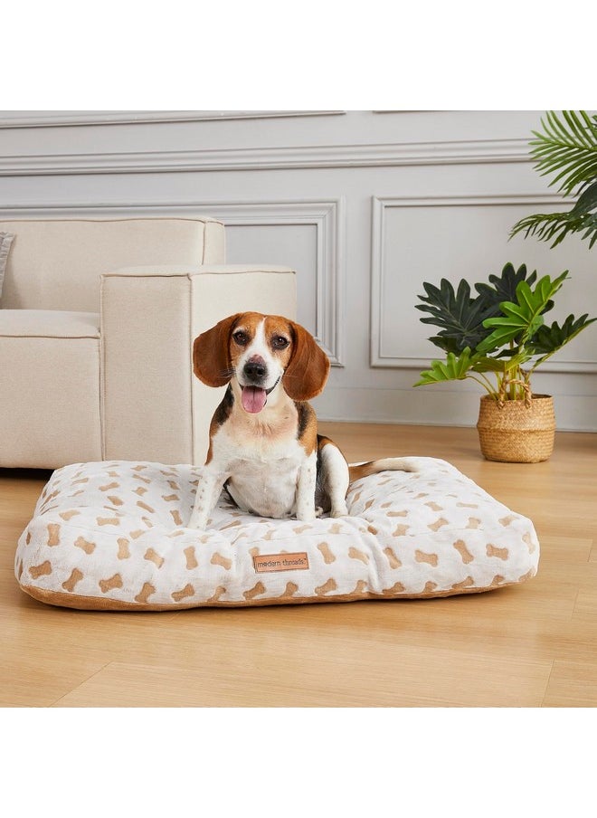 Modern Threads Modern Threads Ultra Plush Orthopedic Memory Foam Pillow Bed for Large Dogs with Supportive Filling and Stylish Textured Design, Beige  - Image 5