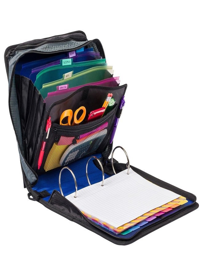 Case It 169802 Case-it Mighty Zip Tab 3-Inch 3-Ring Zipper Binder Blue (D-146 Blue) - Image 3
