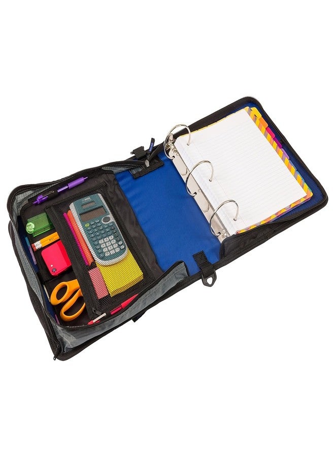 Case It 169802 Case-it Mighty Zip Tab 3-Inch 3-Ring Zipper Binder Blue (D-146 Blue) - Image 5