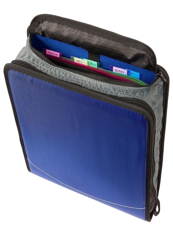 Case It 169802 Case-it Mighty Zip Tab 3-Inch 3-Ring Zipper Binder Blue (D-146 Blue) - Image 2