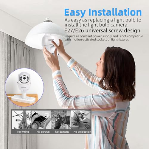 EVERSECU كاميرا أمان PTZ 4 إنش EVERSECU 4K 8MP UHD، مقاومة للماء، لاسلكية 2.4G و5Ghz WiFi، تدفق ONVIF وRTSP، رؤية 360°، تتبع تلقائي، صوت ثنائي الاتجاه، كشف الحركة، عرض عن بُعد - Image 4