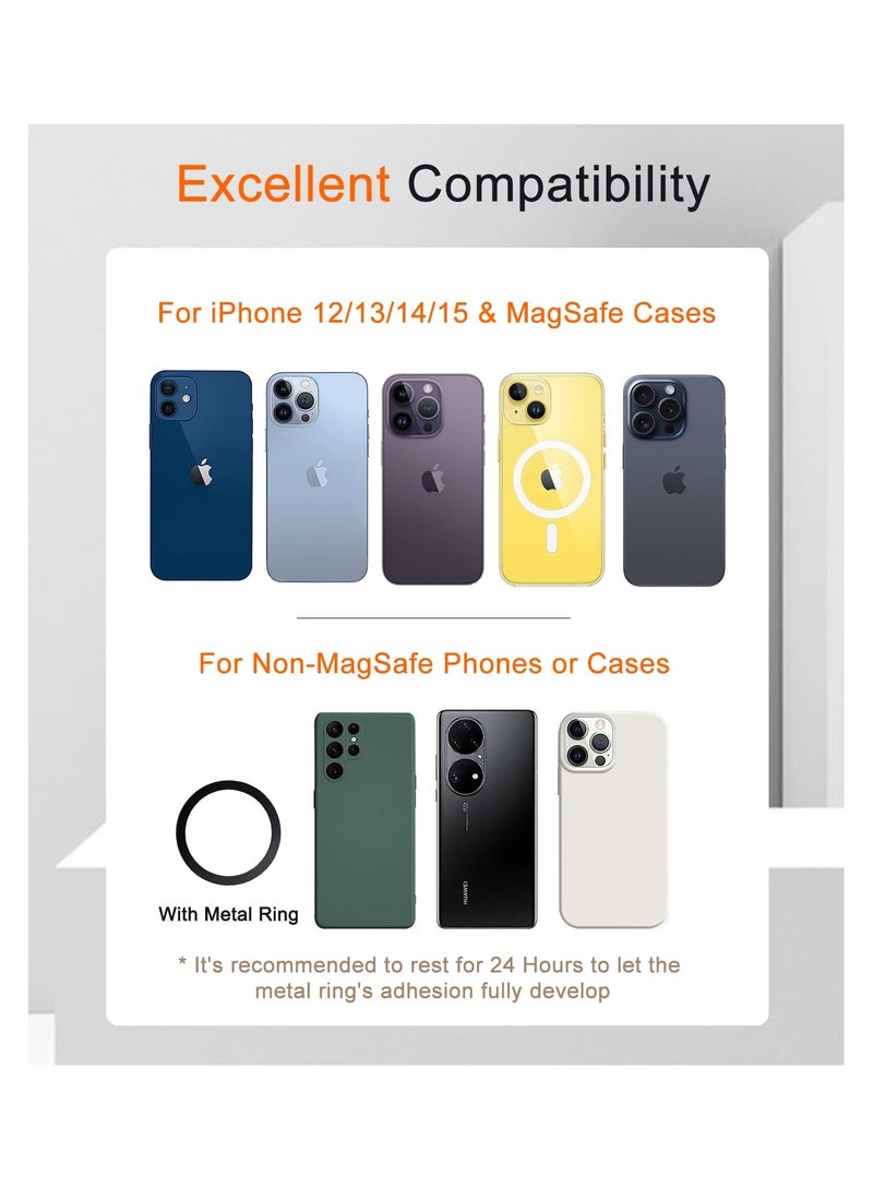 Zikra Magnetic Tripod Phone Mount Adapter, with 1/4"-20 Hole Compatible with MagSafe for iPhone 15 14 13 12 Plus Pro Max Mini, Ultralight Magnetic Phone Holder for Tripod, Magsafe Case, Selfie Stick - Image 5