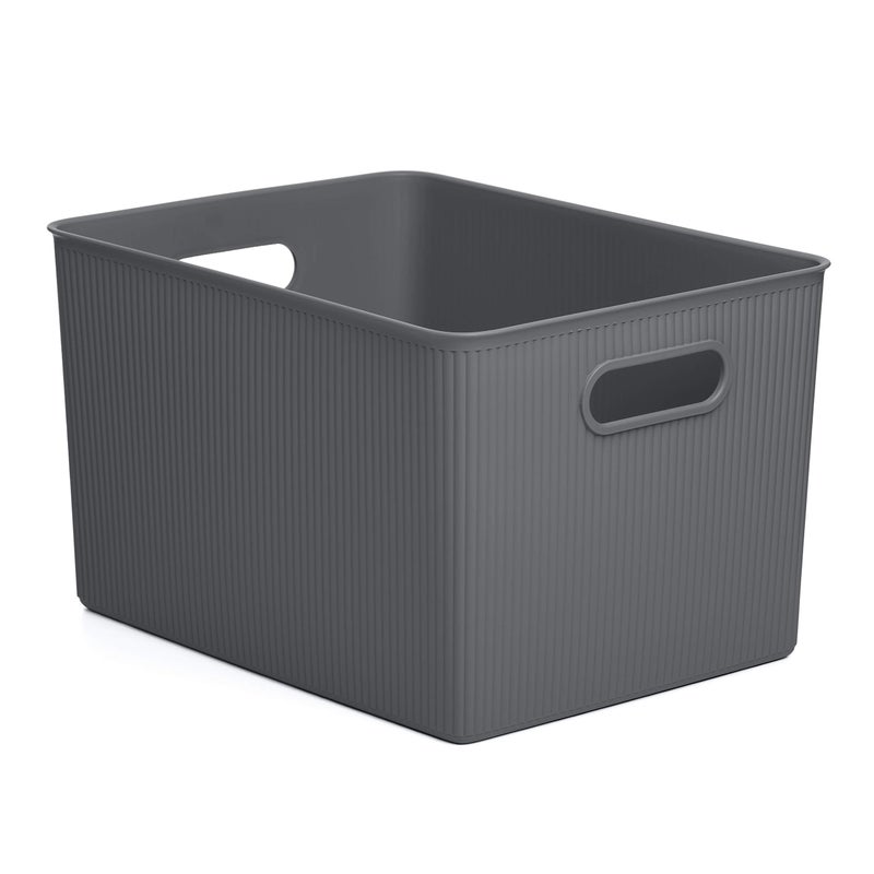 TATAY Storage Box Baobab 22L Capacity Polypropylene BPA free Anthracite Grey Measures 294 x 385 x 23 cm