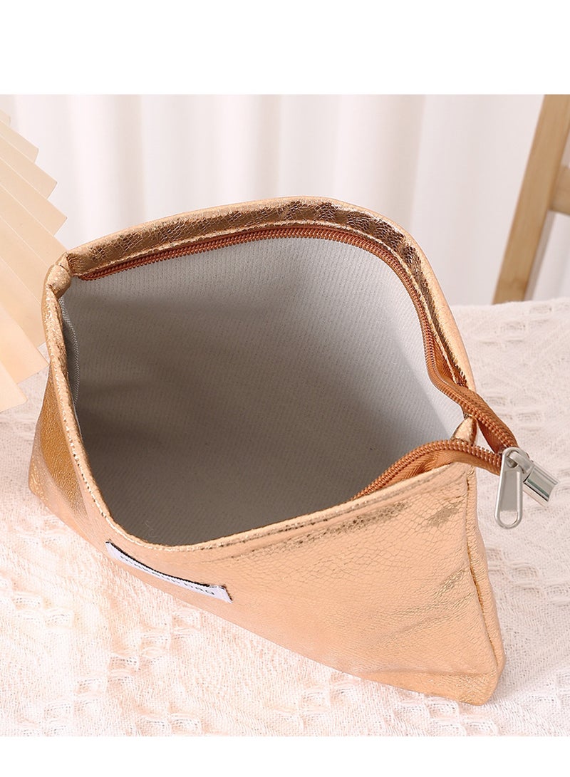 حقيبة مستحضرات التجميل ذات سعة كبيرة للسفر، حقيبة كلاتش لامعة، حقيبة مكياج متعددة الوظائف للنساء، حقيبة محمولة للعناية بالبشرة مقاومة للماء - Image 2