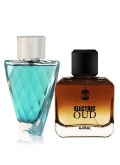 Ajmal Fasety Him EDP 95ml & Electric Oud - Premium Men's Fragrance Combo 