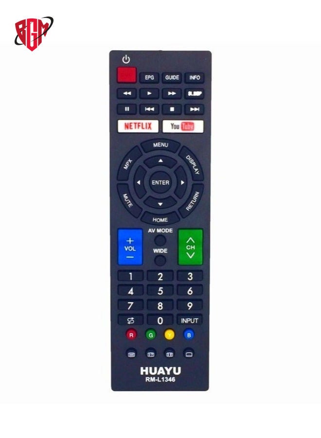 Huayu Sharp Smart TV Remote, Replacement Remote Control Compatible for Sharp AQOUS Smart LCD LED TV's Black 