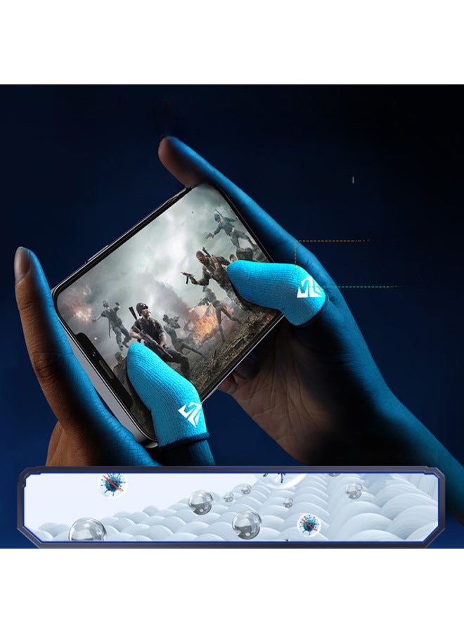 Luxury Posture Chicken Game Finger Coat Glass Silver Fiber Ice Silk Game Gloves E-Sports Breathable Non-Slip Sweat-Proof Hand Swim Finger Coat-Product Color:2 Pairs Of  Do Not Come Out Of Domestic E-commerce  - Image 2