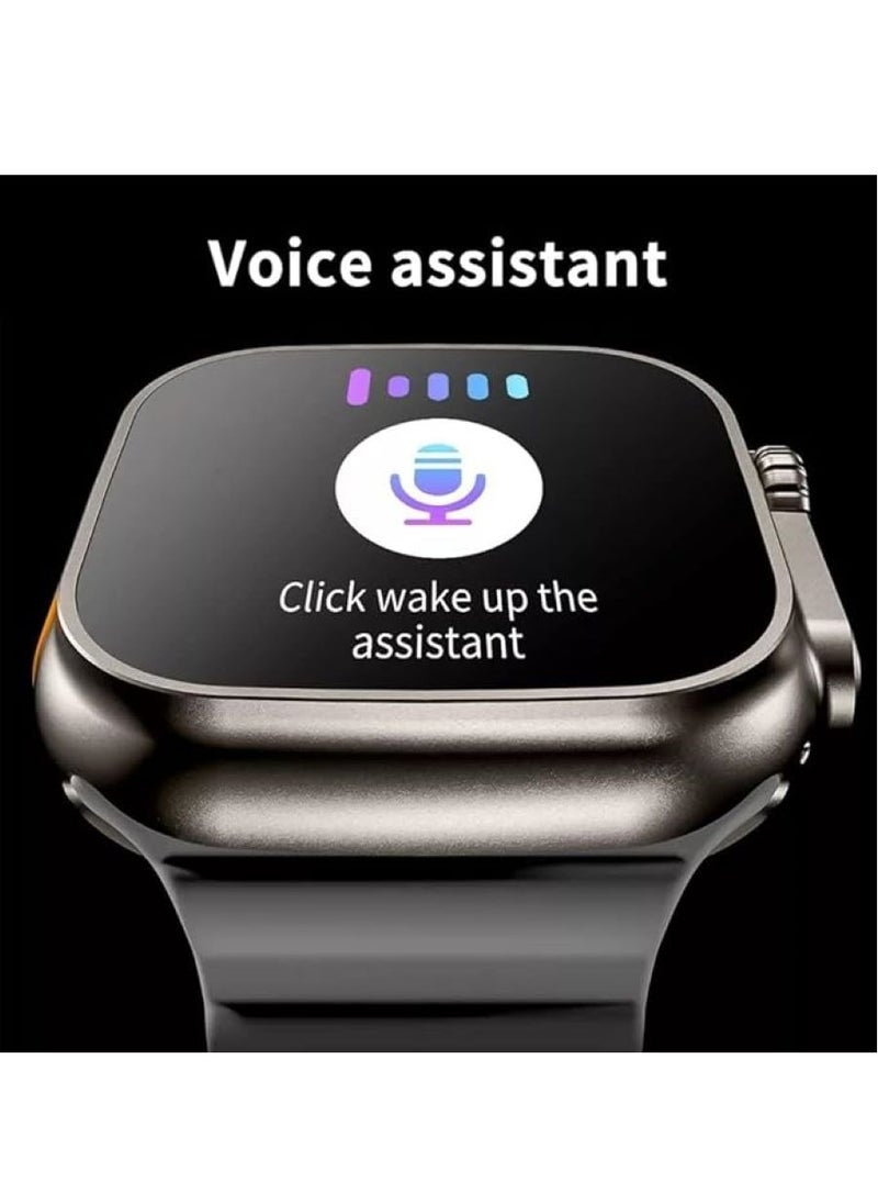 W&O - Wearfit Pro X8 Ultra max Series 8 Smartwatch Screen 2.2 Inch Full Screen  IPS display -NFC - Bluetooth V5 Call- Voice Assistant - Wireless Charging - Waterproof IP67 SmartWatch (Black) - Image 1