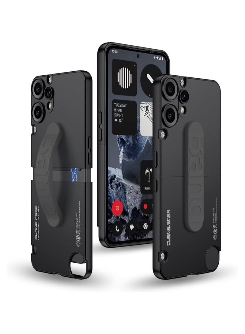 General Case for Nothing CMF Phone 2 Pro with Elastic Silicone Wrist Strap Case, 2-in-1 Brushed Rigid PC Shockproof Protective Back Case CMF Phone 2 Pro (2025)  - Image 1