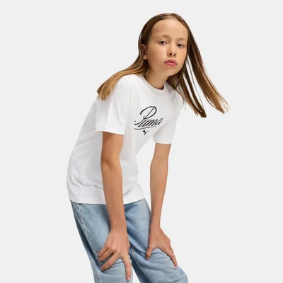 PUMA Kids' Essentials Script T-Shirt