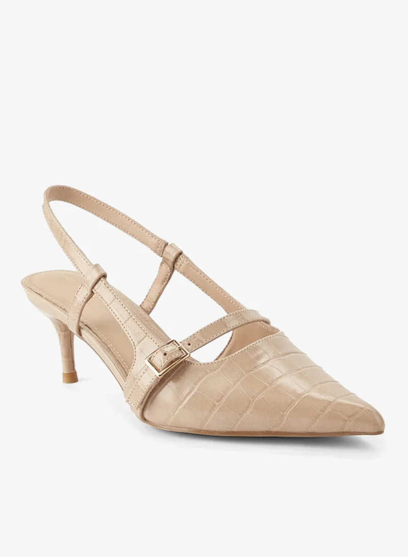 Flora Bella By Shoexpress Women Buckle Accent Slingback Shoes